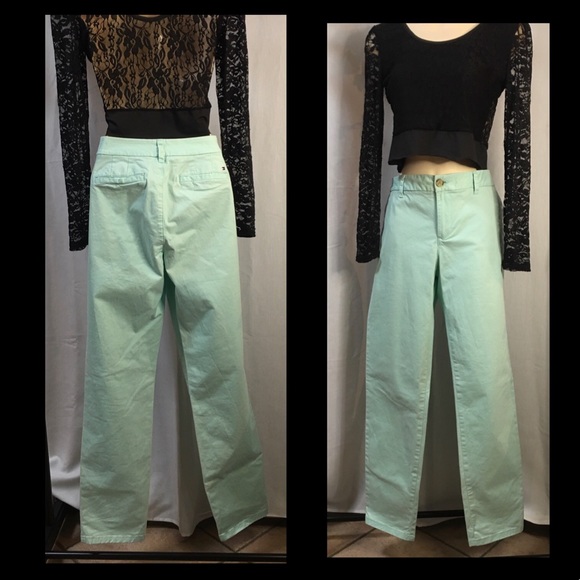 Tommy Hilfiger chinos in a cool mint colour. - Picture 3 of 8